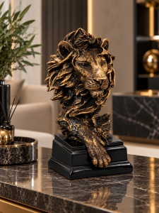 Statuetă Decorativă Leu Cu Design Simbolic - "Kavero" - Img 3