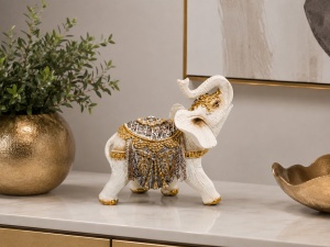 Statueta Elefant Decorativ cu Accente Ornamentale – "Darvion" - 18cm - Img 2