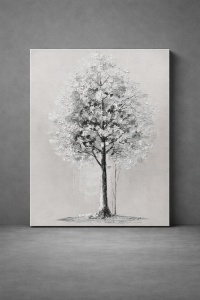 Tablou Reliefat 3D Pictat cu Pomul Vietii 120x80cm - "Lysandre"