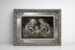 Tablou Sfânta Familie - "La Famiglia Benedetta" - Silver