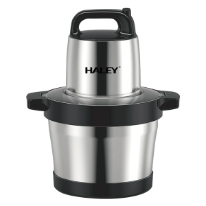 Tocator Electric HALEY 1200W, 4 Lame din Oțel Inoxidabil, Recipient Full Inox 6L, 2 Viteze Reglabile