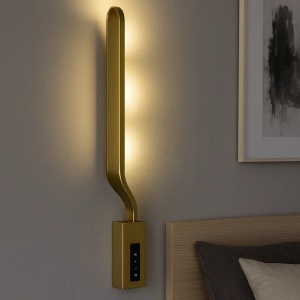 Aplică LED modernă aurie 18W, lumină reglabilă 3000–6500K – "Lumiora"