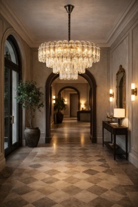 Candelabru Auriu cu 8 Socluri Stil Modern - "Nimbusia"