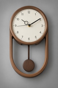 Ceas De Perete Silențios Cu Pendul Și Design Clasic Elegant - "Sorevio"