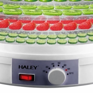Deshidrator Fructe și Legume HALEY HY-9801 – 350W, 5 Tăvi, Control Temperatură 35–70°C