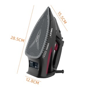 Fier de călcat cu abur HALEY® HY-2060, 2400W, Talpă ceramică, Abur vertical, Auto-curățare, Negru