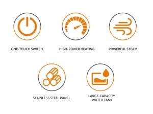 Fier de Călcat Vertical cu Abur HALEY HY-314, 1500W, Design Compact, Încălzire Rapidă în 25 Secunde și Performanță Profesională, Alb/Roz