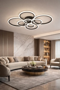 Lustra LED Moderna 180W Lumină Reglabilă 3000–6500K cu Telecomanda - "Nuvio"