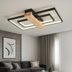 Lustra LED Modernă Design Elegant cu Accente din Lemn - "Zynora"