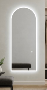 oglindă LED arcadă cu lumină rece caldă și neutră