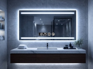 Oglinda LED pentru baie design minimalist elegant