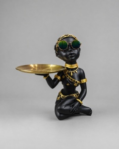 Statuetă Africană cu Suport - „Zanuri”