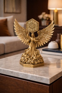 Statuetă Îngerul Cunoașterii și al Armoniei Universale, simbol spiritual al echilibrului, înțelepciunii și protecției