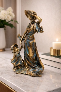 Statueta mama si copil decorativ stil clasic