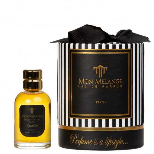 Extract de parfum Mon Melange Apollo, Niche Series, 100 ml, unisex, 40% uleiuri esentiale, inspirat din Kurkdjian Oud Satin Mood