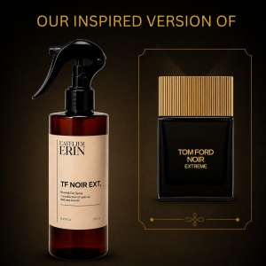 Parfum odorizant auto profesional L’Atelier Erin, aroma Noir Extreme, 250 ml, inspirat din Tom Ford Noir Extreme