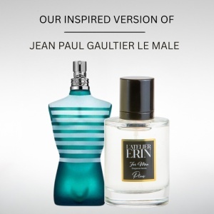 Apa de parfum L’Atelier ERIN M48, 50 ml, pentru barbati, inspirat din Jean Paul Gaultier Le Male
