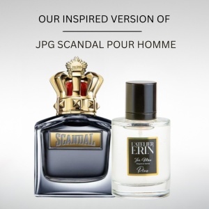 Apa de Parfum L’Atelier Erin M54, 50 ml, pentru barbati, inspirat din Jean Paul Gaultier Scandal Pour Homme