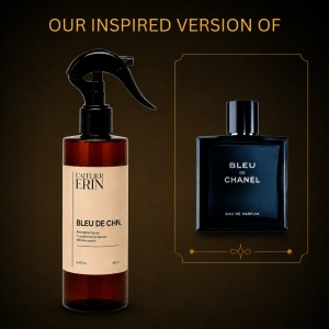 Parfum odorizant auto profesional L’Atelier Erin, aroma Bleu de Chanel, 250 ml inspirat din Bleu de Chanel