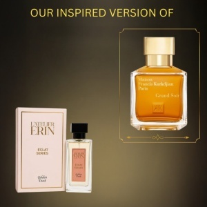 Extract de parfum L’Atelier Erin Golden Dusk, 50 ml, unisex, inspirat din Grand Soir Maison Francis Kurkdijan