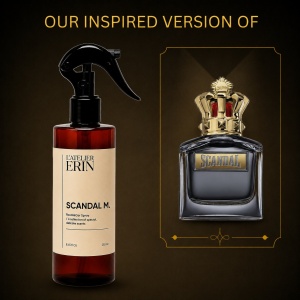 Parfum odorizant auto profesional L’Atelier Erin, aromă Scandal Men, 250 ml, inspirat din JPG Scandal for Men