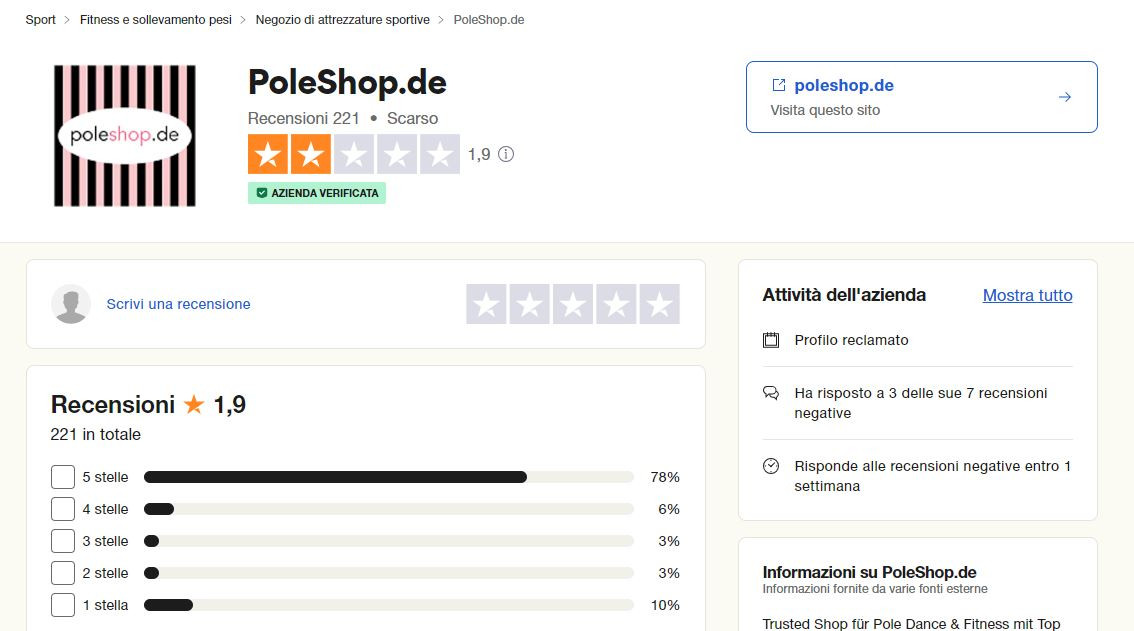 poleshop it de pole dance shopping italia 