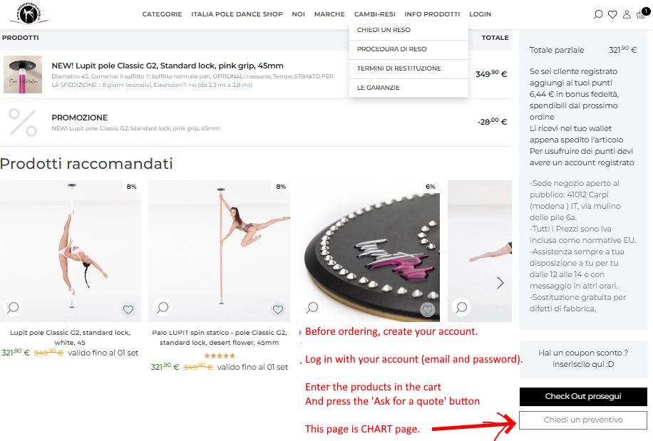 italia pole dance shop