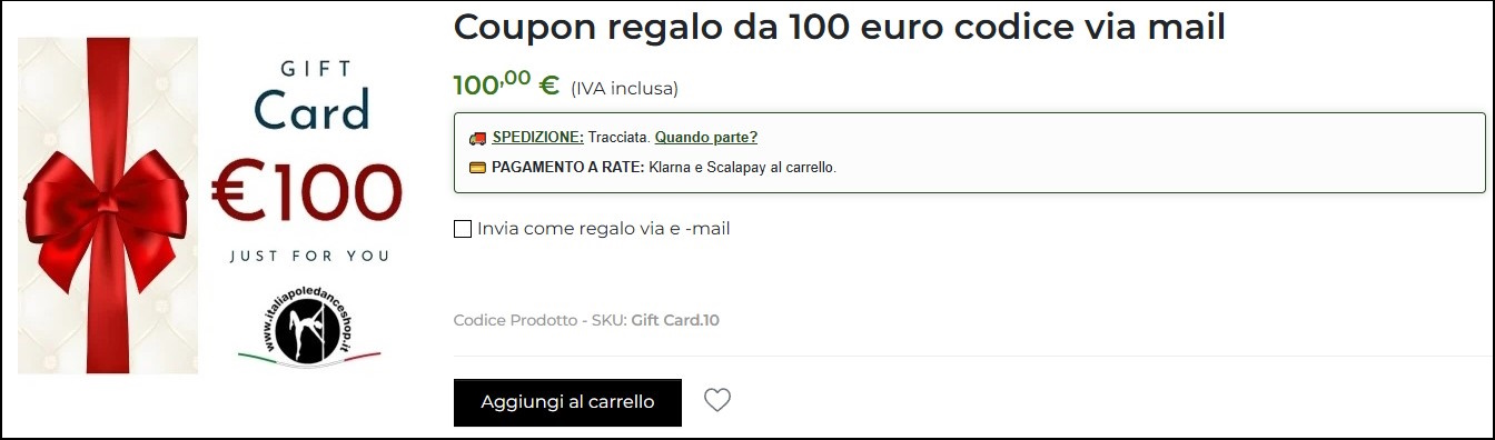 Selezione del coupon regalo