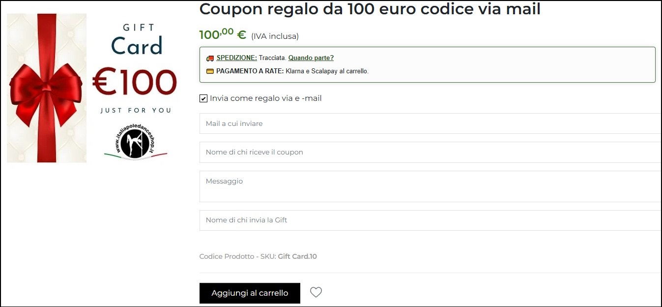 Compilazione dati invio coupon
