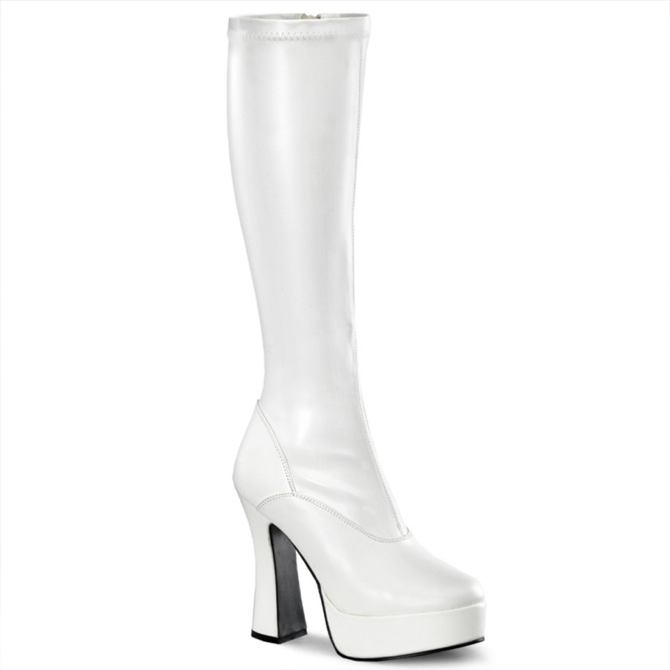 Pleaser ELECTRA-2000Z Wht Str Faux Leather dettagli prodotto