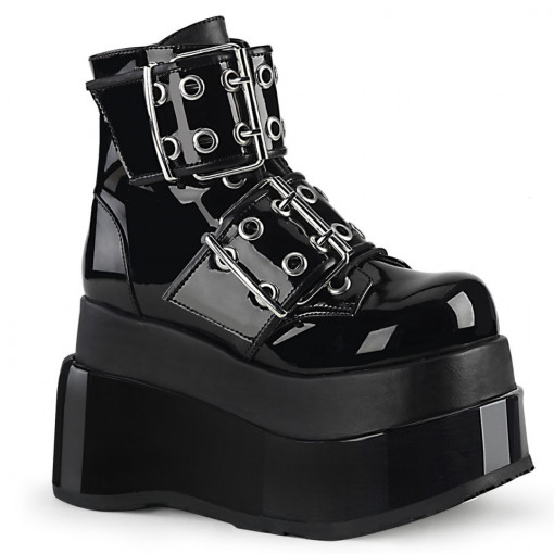 Demonia BEAR-104 Blk Pat-Vegan Leather