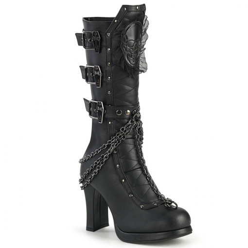 Demonia CRYPTO-67 Blk Vegan Leather
