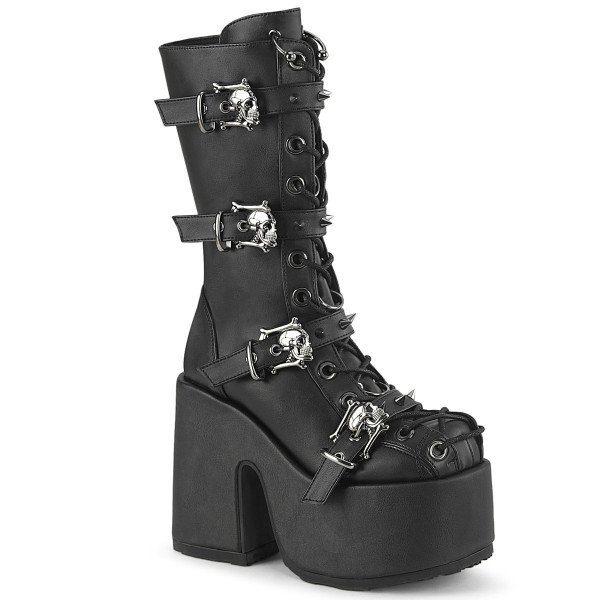 Demonia Cult CAMEL-115 Blk Vegan Leather