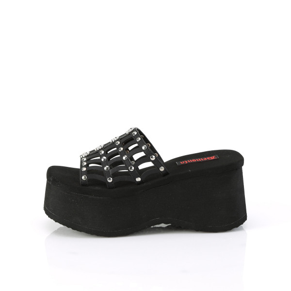 Sandali Demonia Cult FUNN-13 Blk Vegan Leather