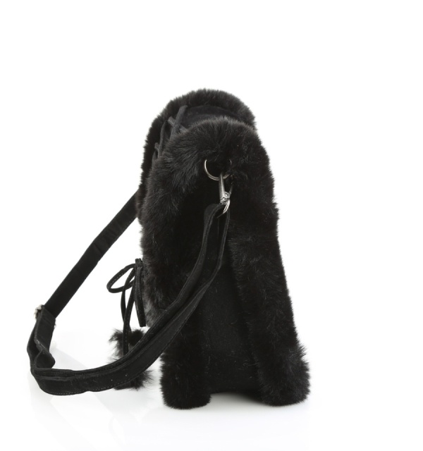 Demonia Cult HB-663 BLK FAUX SUEDE-FAUX FUR - Img 2