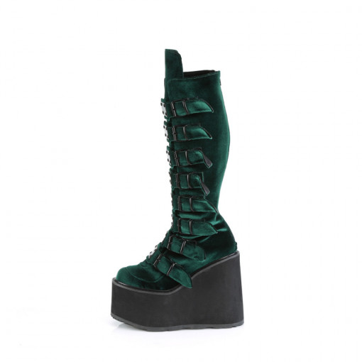 Stivale Demonia Cult SWING-815 Emerald Velluto