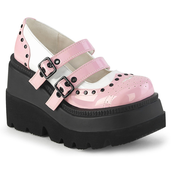 Demonia SHAKER-27 B. Pink-Wht Patent