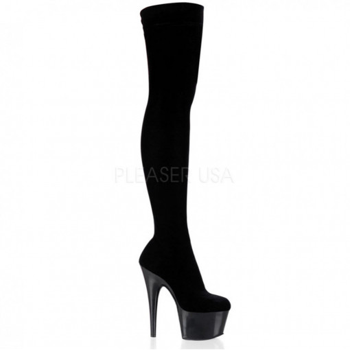 Pleaser ADORE-3002 Blk Str Velvet/Blk
