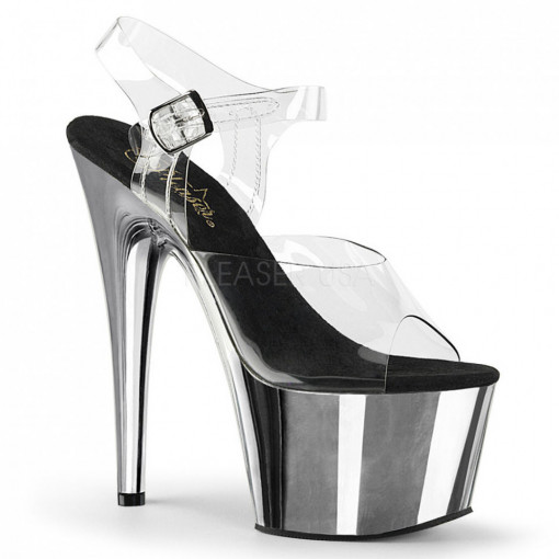 Pleaser ADORE-708 Clr/Slv Chrome