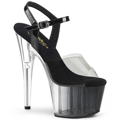 Pleaser ADORE-708T-1 Smoke-Blk/Blk-Clr Ombre