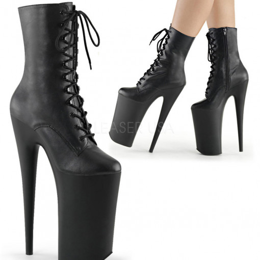 Pleaser BEYOND-1020 Blk Faux Leather/Blk Matte