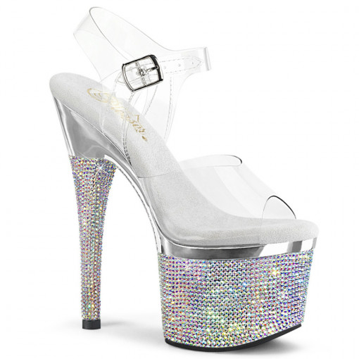 Pleaser ESTEEM-708DM Clr/Slv Chrome-Slv AB RS