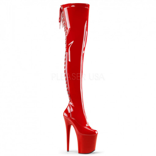 Pleaser FLAMINGO-3063 Red Str Pat/Red