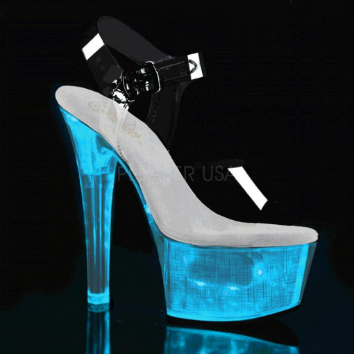 Pleaser FLASHDANCE-608CH Clr/Slv Hologram