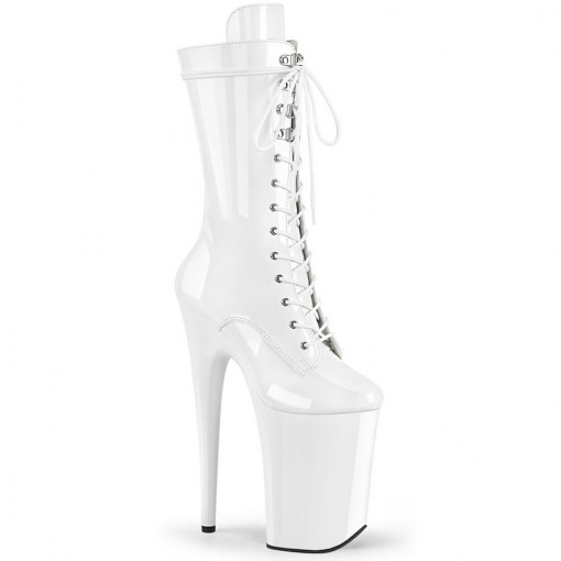 Pleaser INFINITY-1050 Wht Pat/Wht