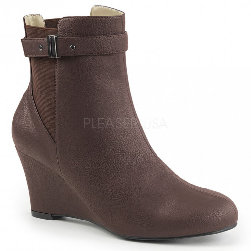 Pleaser Pink Label KIMBERLY-102 Brown Faux Leather