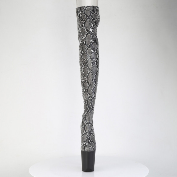 Pleaser Platform Shoes FLAM3008SP-BT/GY-B/B - Img 2