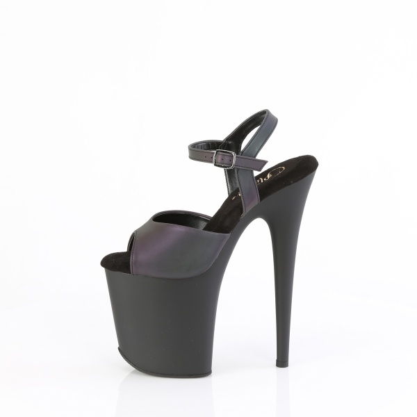 Pleaser Platform Shoes FLAM809REFL/GRNMC/B - Img 3