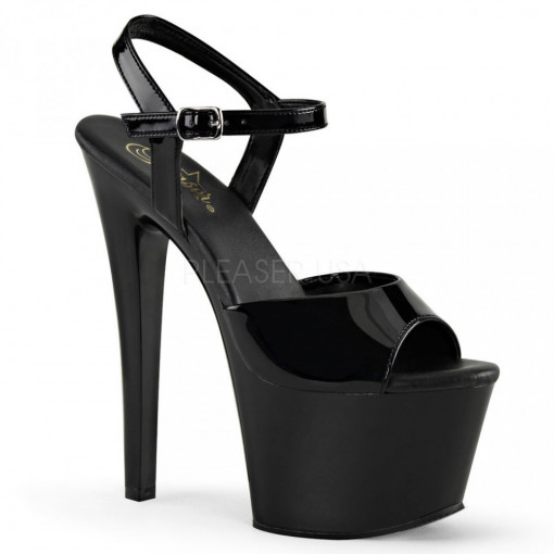 Pleaser SKY-309VL Blk Pat/Blk