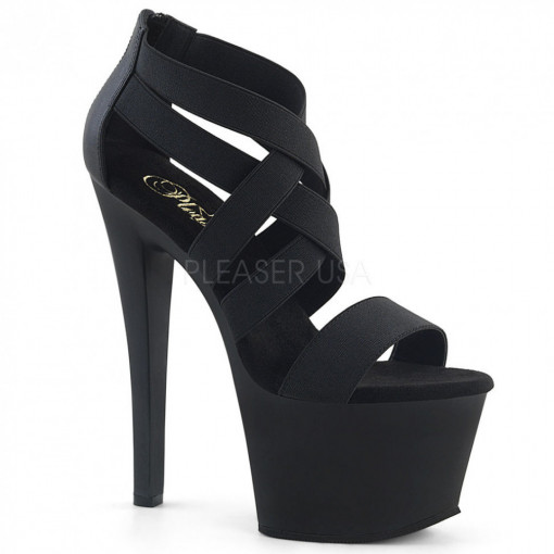Pleaser SKY-369 Blk Elastic Band/Blk Matte